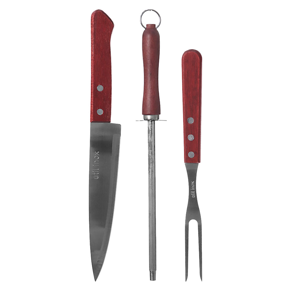 Garfo 45cm Trinchante Com Cabo Grande Para Churrasco