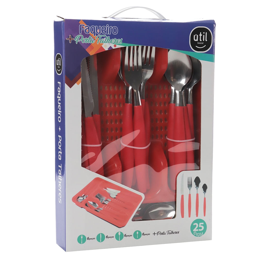 Kit - 6 Garfos De Mesa Leme Com Lâmina Em Aço Inox Cabo Preto Gpbag -  Tramontina