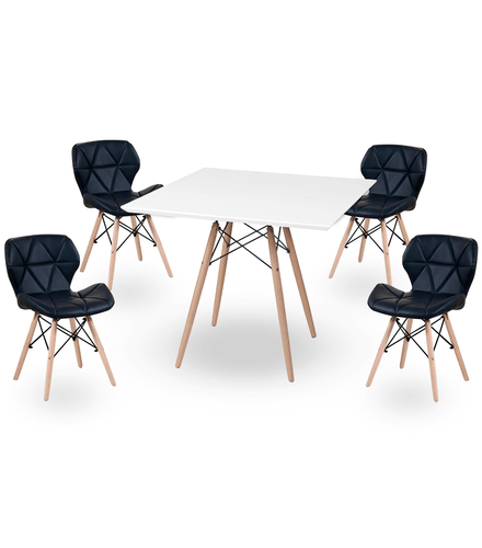 MESA-BRANCA---CADEIRAS-EIFEL-TULIPA---PRETA