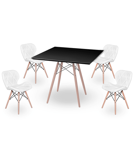 MESA-PRETA---CADEIRAS-EIFEL-TULIPA---BRANCA