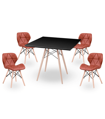 MESA-PRETA---CADEIRAS-EIFEL-TULIPA---CAFE