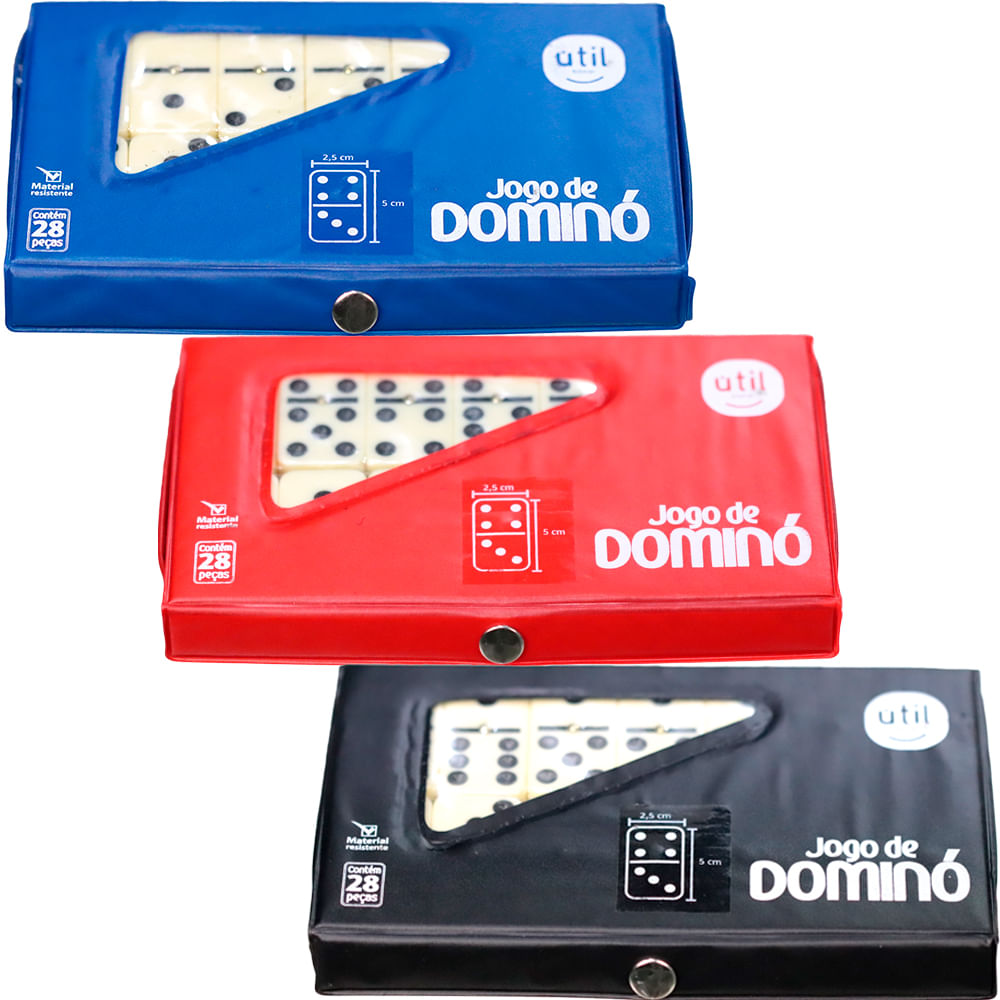 Jogo Dominó Osso 28 Peças Útil Bazar 2x10,5x18cm RF2194 - freitasvarejo