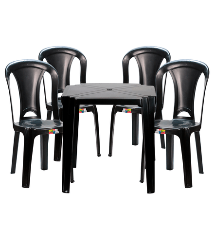 Jogo de Cadeiras de plástico (1 Mesa + 4 Cadeiras) Duoplastic