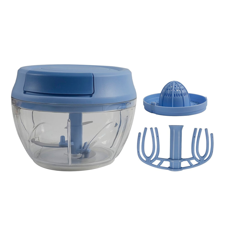 Triturador Manual em Plástico Azul Útil Bazar freitasvarejo