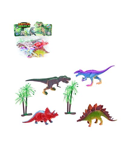 Jogo Dinossauros Sortidos 6 Peças World Brinquedos - freitasvarejo