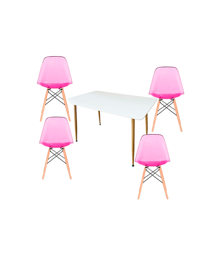 Conjunto-Mesa-Ret-Branco-120cm-com-4-Cadeiras-Eiffel-Acrilico-Rosa-Mozaic