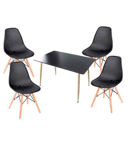 Conjunto-Mesa-Retangular-Eames-Com-4-Cadeiras-Eiffel-Colmeia-Preto-Mozaic