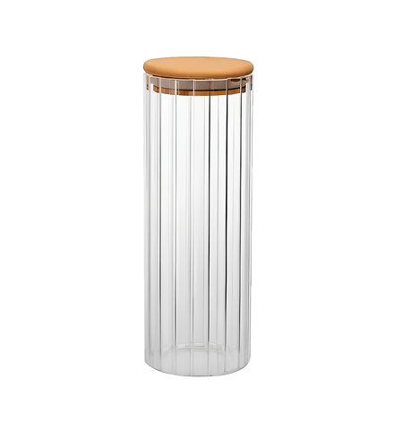 Pote-Borossilicato-Com-Tampa-De-Bambu-9X30CM-Util-Bazar-UB7963
