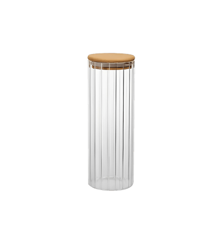 Pote-Borossilicato-Com-Tampa-De-Bambu-9X25CM-Util-Bazar-UB7962