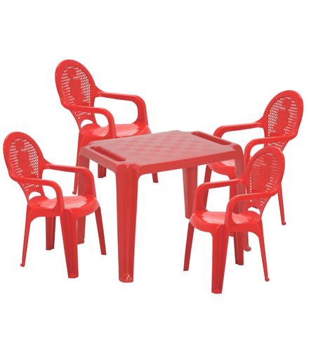 Conjunto-Mesa-e-Cadeira-Infantil-Vermelho-Tramontina