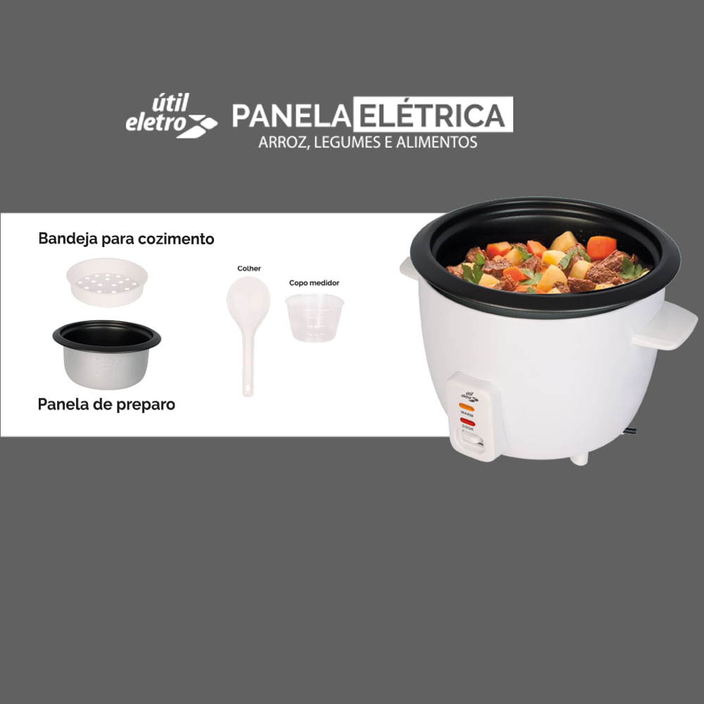 Panela Elétrica De Arroz 1l Branca 220v útil Eletro Rf5220 Freitasvarejo