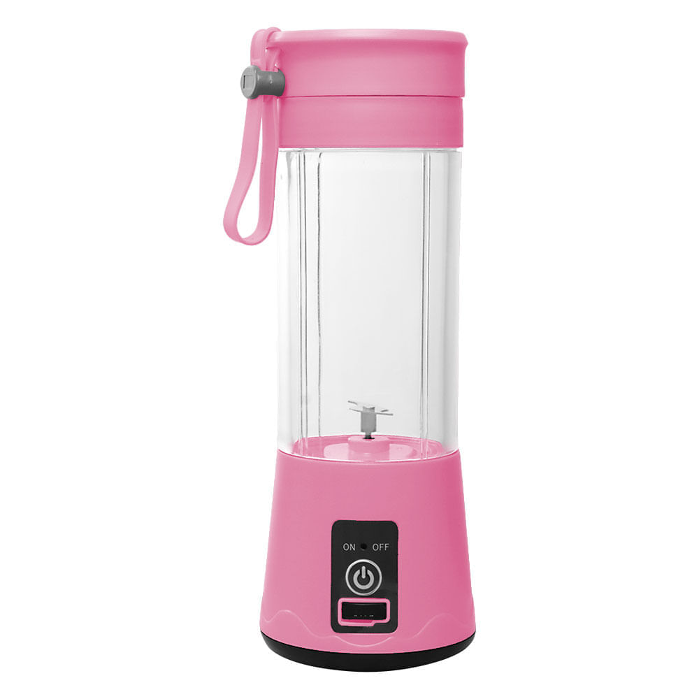 Mini Liquidificador Portátil Rosa Útil Eletro RF1891R