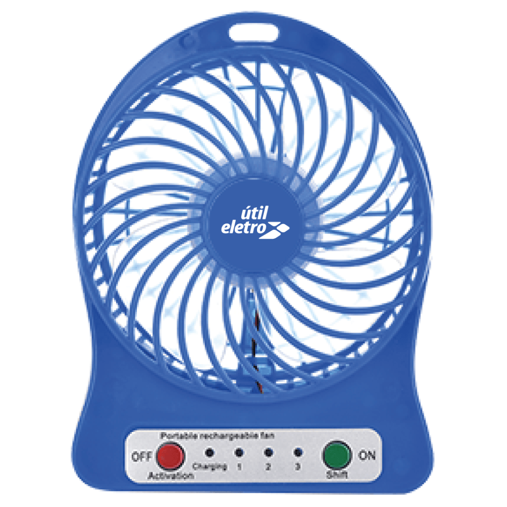 Mini Ventilador Portátil Azul USB Útil Eletro RF5366A